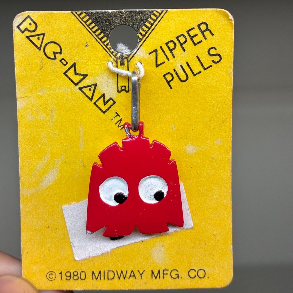 Vintage Original 1980 Midway Pac-Man Zipper Pull Nos Vintage Videogame Arcade